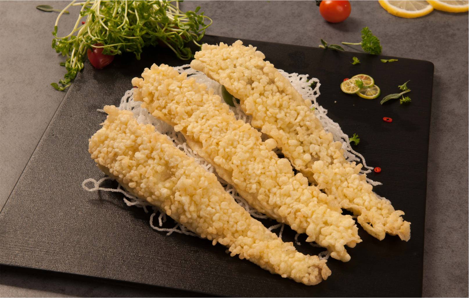 金丝鳗天妇罗（淋花）